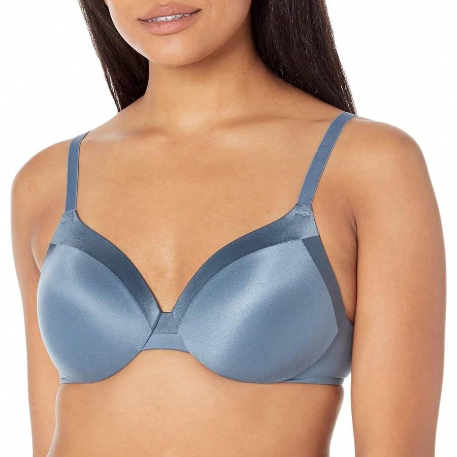 Maidenform Women's Comfort Devotion Underwire Bra, Full Coverage Convertible T-Shirt Bra - 漂白靛藍 - 查看 1