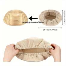 2-6 Pcs Bread Banneton Proofing Basket Liner Cloth Cover Natural Rattan Baking Dough Banneton Proofing Sourdough Basket Cloth Liner Bread Baking Supplies - Multicolor - View 8