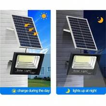 2025 30W 1000mAh Solar Outdoor Floodlight - IP67 Waterproof Remote Control Spotlight With 3 Modes | Auto-Dimming Motion Sensor, Suitable For Villa/Garden/Street Security | Super Bright 6500K, All-Weather, Rechargeable Wall Light For Pathways And Yards - Black - View 6