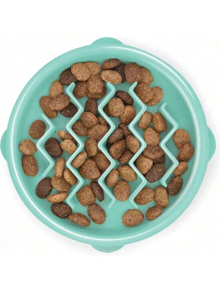 Fun Feeder Slo Bowl Slow Pet Feeder Bowl For Dogs In Mint Plastic - 作為 - 查看 1