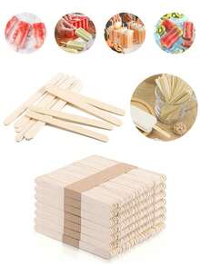 300/200支木制冰棍棒 - 天然木制冰棍棒工艺棒，这些冰淇淋棒可用于制作冰淇淋、冰块、棒棒糖和蛋糕。此外，还有蜡棒、DIY木制工艺棒、木钉、压舌板、冰棍棒和冰棍配件可供选择。 - 彩色 - 查看 10
