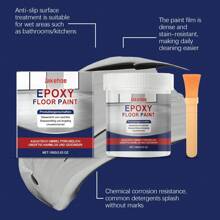 Gray Water-Based Epoxy Floor Primer, High Gloss Marble Texture Surface Scratch Repair Primer - White - View 9