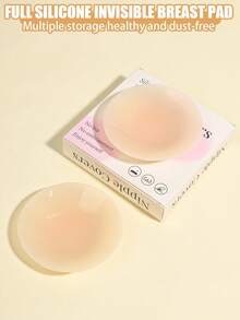 Women Summer Nipple Covers Gift Box Set, Invisible & Seamless, Waterproof & Sweat-Proof, Protects Against Nipple Protrusions, Reusable Adhesive Bra Covers, Suitable For Wedding Gowns, Dresses, Bikinis, Swimwear, Backless Outfits, Sports Bras - Multicolor - View 8