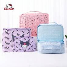 Sanrio 6pcs Travel Packing Cubes, Luggage Organizer Bags, Underwear & Shoes Storage Bags, Cartoon Series Organizer Set For Clothes And Shoes, Mesh And Solid Compartments, Suitable For Suitcase Packing And Wardrobe Organization, Great For Travel - Multicolor - View 7