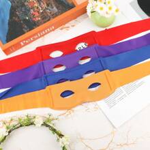 1pc/4pcs Solid Color Tie Blindfold, Unisex Birthday Party Gathering Masquerade Decorative Face Mask