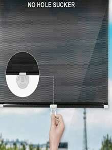 通用卷帘吸盘遮阳免钉遮光窗帘汽车卧室厨房办公室窗户遮阳窗帘