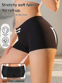 Damskie bezszwowe bokserki z niskim stanem, miękkie majtki, seksowna bielizna, czarne spodenki, majtki z podniesieniem pośladków, damskie oddychające majtki z materiału, minimalistyczny styl, modelujące, sportowe majtki, bielizna modelująca, odpowiednie na lato z sukienkami