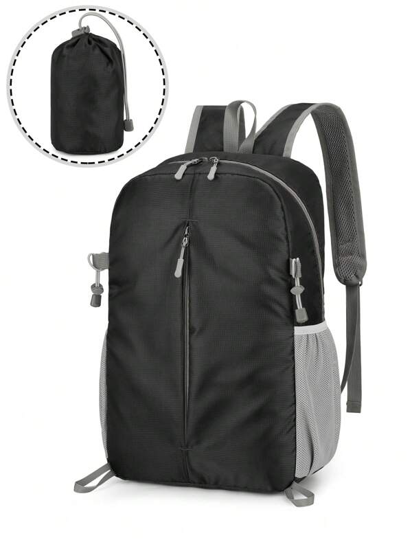 1 Pc Lightweight Outdoor Men's Mountain Climbing Backpack Foldable Storage Backpack Travel Backpack Campus Student School Backpack Casual Daypacks Large Capacity Lightweight Portable With Zipper With Adjustable Strap With Multi Pockets For Daily Travel