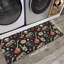 1 buc. Covoraș cu design de craniu, moale și durabil, covoraș antiderapant din poliester, potrivit pentru sufragerie, dormitor, cameră de jocuri și baie, Halloween