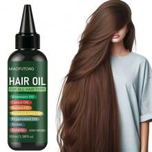 7-In-1 Hair Oil, Containing Rosemary Oil, Castor Oil, Babassu Oil, Pumpkin Seed Oil, Peppermint Oil, Biotin And Keratin, Suitable For All Hair Types, Makes Hair Longer, Thicker And Fuller. - 100ml/3.381fl.oz - View 5