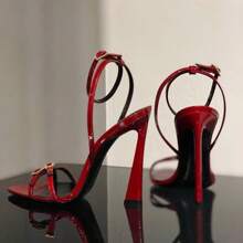 Women Heeled Sandals - Red [High Definition Edition] - View 8