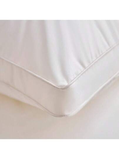 1pc Premium 5-Star Hotel 100% Cotton Waterproof Pillow, Oil And Stain Resistant, Fluffy And Supportive Neck Relaxing Luxury Bedroom Pillow For Home & Dorm view 3