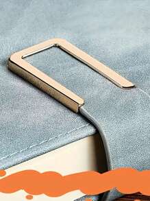 1pc Customized A5 Notebook With Engraved Pen - Minimalist Textured Notebook For Notes, Diary And Meetings - Customized Name, Phone, Logo - Retro Snap Closure - Ideal Gift For Office Or Personal Use - White - View 6