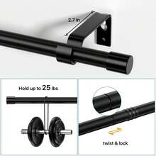 Curtain Window Rods - Black - View 10