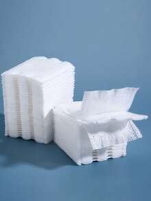 200片一次性卸妆棉，一次性护肤清洁湿巾，触感柔软易用，可卸除彩妆和指甲油，双面纤维白色清洁卸妆棉，加厚洁面棉，护肤，客厅，卧室，浴室装饰，婚礼，派对，生日，男友礼物，新年礼物，配饰，趣味礼物 - 彩色 - 查看 3