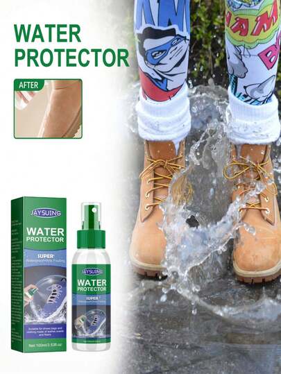 JAYSUING 1pc 100ml Newest 2026 Shoe Waterproofing Spray, Waterproof, Stain Resistant, Odorless, Portable Shoe Waterproofing Spray, Nano Waterproof Spray, Clothing, Suede, Sneakers, White Shoes Waterproof, Jacket Stain Remover Spray, Leather Boots Hydrophobic Cleaner