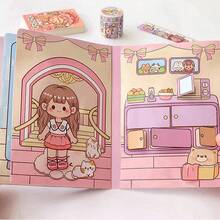 1 libro de pegatinas suavizantes en capas - Juguetes sensoriales para aliviar el estrés, pegatinas lindas para diarios y pegatinas de regalo - Multicolor - Ver 8