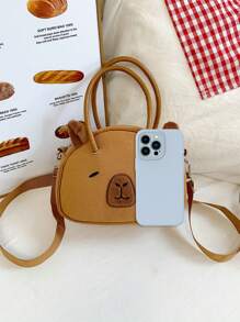 新款时尚水豚贝壳包，卡皮巴拉立体手提包，可爱女生斜挎包，适合初中高中大学生书包。