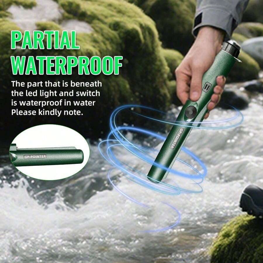 手持式金属探测器探头，防水 GP 指针，寻宝定位器探测器，适合成人和青少年 - 橙黑蓝，圣诞节、平安夜、父亲节礼物