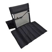 Outdoor Foldable Camping Chair Garden Park Single Slouchy Reclining Chair Backrest Cushion Picnic Camping Folding Back Beach Chair