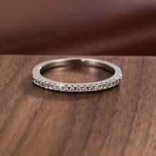 New Stainless Steel Women's Ring Simple White Zirconia Geometric Finger Rings Wedding Gift For Lover Wholesale Jewelry Gifts