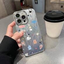 Funda para teléfono 1PC Adecuado 16 Pro/ 15/ 14/ 13/ 12/ 11/ Pro/ Pro/ Plus/ Lente de hilo de orificio fino Protector completo de TPU - Impresión de patrones - Anticaída y a prueba de golpes Moda y versátil Antihuellas de alta gama Proporcione su móvil - Colores mixtos 1 - Ver 5