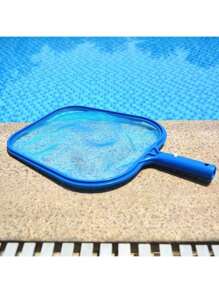 Suministros para limpiador de piscina/Rastrillo de hojas de piscina profesional de alta resistencia con marco de malla fina/Red de limpieza de hojas de piscina (azul) sin mangos