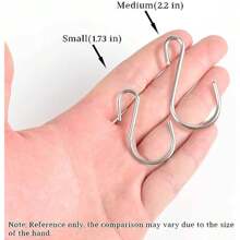 S Hooks For Hanging Plants, Clothes, S Shaped Hooks Made Of Stainless Steel, Heavy Duty S-Hooks, 20 Pack - 1 - 查看 6