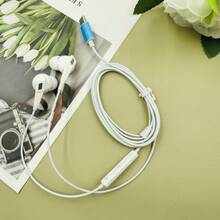 Black/White 2-Color New Type-C Wired Headphones, Side Microphone With Adjustable Volume, Built-In Microphone, Smart Fully Compatible Version Of In-Ear Wired Headphones, High-Definition Calls, Music Playback, Suitable For Student Gift Headphones, Running Sports Gift Headphones, Compatible With IPhone/Xiao Mi/Honor/Oppo/Vivo/Sam Sung/HUA WEI And Other Android Smart Phones And MP3/MP4/IPod/Computer, Etc.