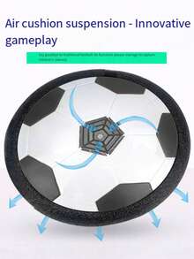 1 buah Bola Sepak Melayang, Bola Sepak Mengapung Bantalan Udara Elektrik, Permainan Pesta, Mainan Permainan 2 Pemain, Olahraga Sepak Bola Dalam Ruangan, Hadiah Mainan Kreatif & Unik - Hitam dan Putih - View 9