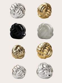 1 件陶瓷纱球形装饰物，金色、银色、黑色、白色，高端创意奢华风格工艺品，适用于办公桌、办公室、家居、万圣节、最佳装饰 - 彩色 - 查看 12
