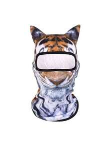 1/2 件 3D 动物印花面罩，男女通用巴拉克拉法帽滑雪面罩，适合户外、徒步旅行、登山、滑雪、沙滩派对和日常使用