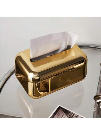 Nordic-Style Creative Electroplating High-Value Simple And Elegant Tissue Box,Home Stuff,Table,Home Decorations,Home Organization And Storage,Room Decor,Room Decor Bedroom,Kitchen Accessories,Kitchen Tools,Organiser Kitchen,Travel,Holiday,Tissue Box Holder,Napkin Holder,Festival Family Gathering,Kitchen Dining Table DecorFor Home Kitchen Bedroom Living Room Dining Room, Home Decoration Accessories, Decorative Box,Women Wedding Gift,Summer Travel Holiday Festival Must-Have
