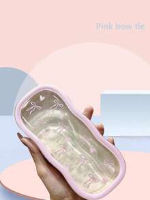 1 件时尚简约蝴蝶印花眼镜盒、波浪形太阳镜盒、处方眼镜收纳盒