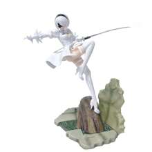 Banpresto NieR:Automata 2B Action Statue, Black & White Color Options, Anime Figurine, Home Decor, Christmas Gift