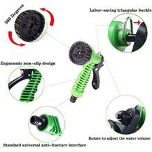 25/50/75ft Expandable Garden Hose Set With 7 Function Spray Nozzle - Durable, Water Hose With Nozzle For Yard Watering, Outdoor Use & Car Washing High Pressure Water Gun - No Power Required