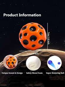 1pc Tendry Moonball, Ultra-Bouncy Lunar Shaped Ball To Improve Hand-Eye Coordination, Easy For Athletes To Grip And Catch As Sports Training Ball