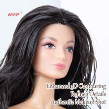 NovaPulse 12.6 英寸 1/6 收藏级小雕像，超模 12 关节娃娃，逼真妆容，BJD/MJD 专业级收藏品，时尚设计，可 DIY 服装（仅限娃娃，无衣服） - WarmSkinToneFR03 - 查看 6