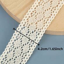 4.2厘米 10米/5米/2米 镂空蕾丝花边丝带 圣诞工艺品 手工家居装饰 DIY刺绣 白色蕾丝材料 服装 婚礼配饰 - 彩色 - 查看 3