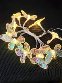1pc Romantic 3D Butterfly LED Fairy Light, Artistic Decorative Butterfly Animal Theme, Battery Powered, Perfect For Valentine's Day Decor, Ideal Birthday Gift, Wedding Decoration, Suitable For Indoor Home & Outdoor Garden, Bedroom, Park, Festival Party Ambience Lighting, Wedding Table Center Piece, Thanksgiving, New Year, Floral Arrangement, 59/118ft, For Flowers, Gifts And Decor, Dreamlike Ambiance