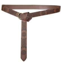 Curea inel cavaler extra lungă cu relief celtic medieval, accesoriu de modă pentru petrecere de COSPLAY, Halloween