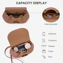 Small Bag With Handle, Shoulder Bags, Wallets For Women, Designer Luxury Mini Shoulder Bag Made Of Faux Leather, Handbag, Satchel - 棕色 - 查看 6