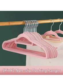 Premium Velvet Hangers 50 Pack Heavy Duty - Non-Slip - Velvet Suit Hangers Light Pink - Rose Gold Swivel Hook, Space Saving Hangera ,Suitable For Home Storage And As A Party/Holiday Gift - 粉色 - 查看 5