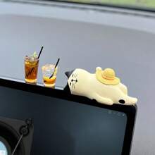可爱悠闲猫咪树脂汽车装饰摆件