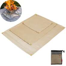 Estera de protección incendios para barbacoa y acampada al aire libre, estera para barbacoa, Picnic, alfombra ignífuga de hierro de alta temperatura para interiores IAIZ - 30x30cm 2 - Ver 1