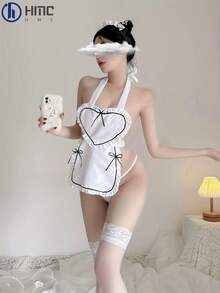 Women's Pajama Set, Including Halter Top And Panties, Modal Material, Sweet Pajamas. - trắng - Xem 3