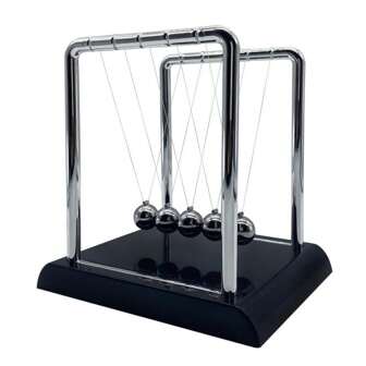 5 Stücke Metallkugeln Newton's Wiege, Physik Spiel, Puzzle, Büro Schreibtisch Dekoration, Silber
