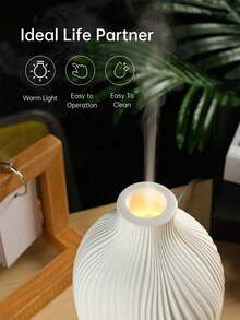 ellestfun 1pc USB 5V 80ml Resin Ultrasonic Essential Oil Diffuser & Aroma Diffuser & Humidifier, Suitable For Small Room Aromatherapy Humidification - Multicolor - View 9