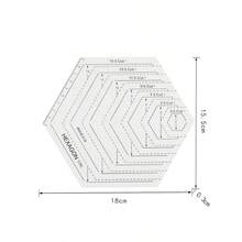 1 件亚克力绗缝尺，防滑表面，透明，精确刻度线，双色网格，6.5 英寸 x 12 英寸，非常适合布料裁剪、缝纫和工艺模板
