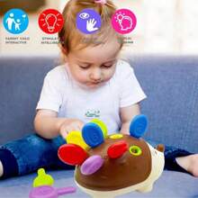 Generic Fine Motor Toys For Toddlers 1-3, Baby Hedgehog Montessorri Learning Set, Educational Counting Sorter Toy, Development Infant Gifts 9 12 18 Month 1 2 3 Year Old Boys Girls Kids Babies